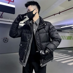 秋外套男立领韩版潮流高级感夹克痞帅炸街简约拼色棉衣TT607 P88图片