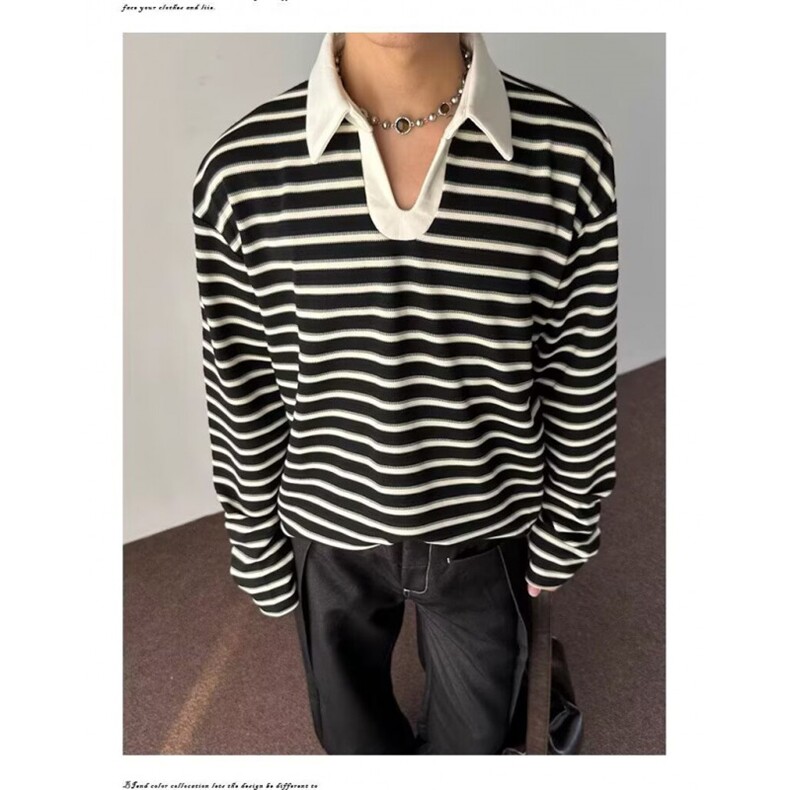 JY349-P51港风拼色长袖Polo衫男网图,男装Polo衫,星座1501-3
