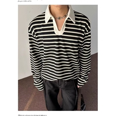 JY349-P51港风拼色长袖Polo衫男网图，男装Polo衫，星座1501-3