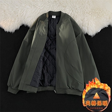新款秋冬男士夹棉保暖夹克潮流复古时尚棒球服外套上衣，男装夹克，星座1013
