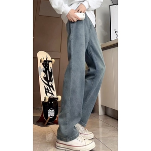 A178  秋冬季新款美式休闲牛仔裤男直筒宽松9306  P55限价68图片