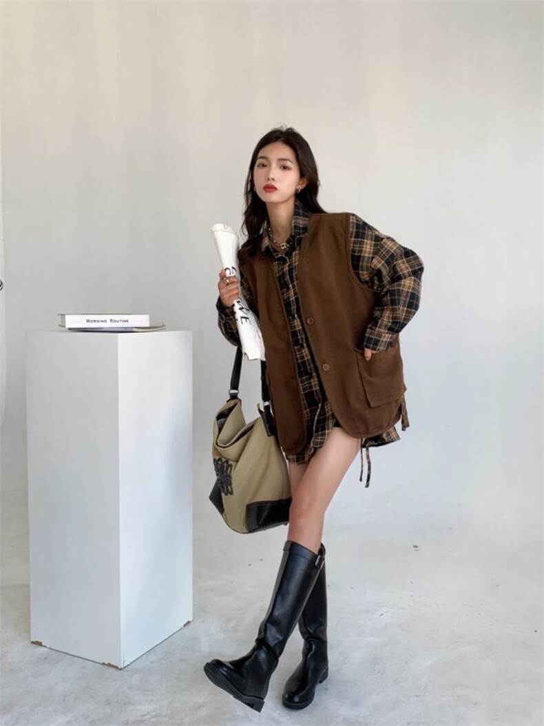 9936款卡黑色日韩系加厚毛面料，其它，衣宫主