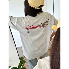 万针全刺绣工艺抖音得物高品质260克重磅纯棉双纱美式高街短袖T恤，男装T恤，电商A486