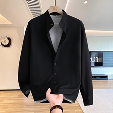 CS570-P402025秋季男士长袖衬衫百搭纯色立领休闲简约经典衬衣，男装衬衫，星座507A（原星座306B-2）
