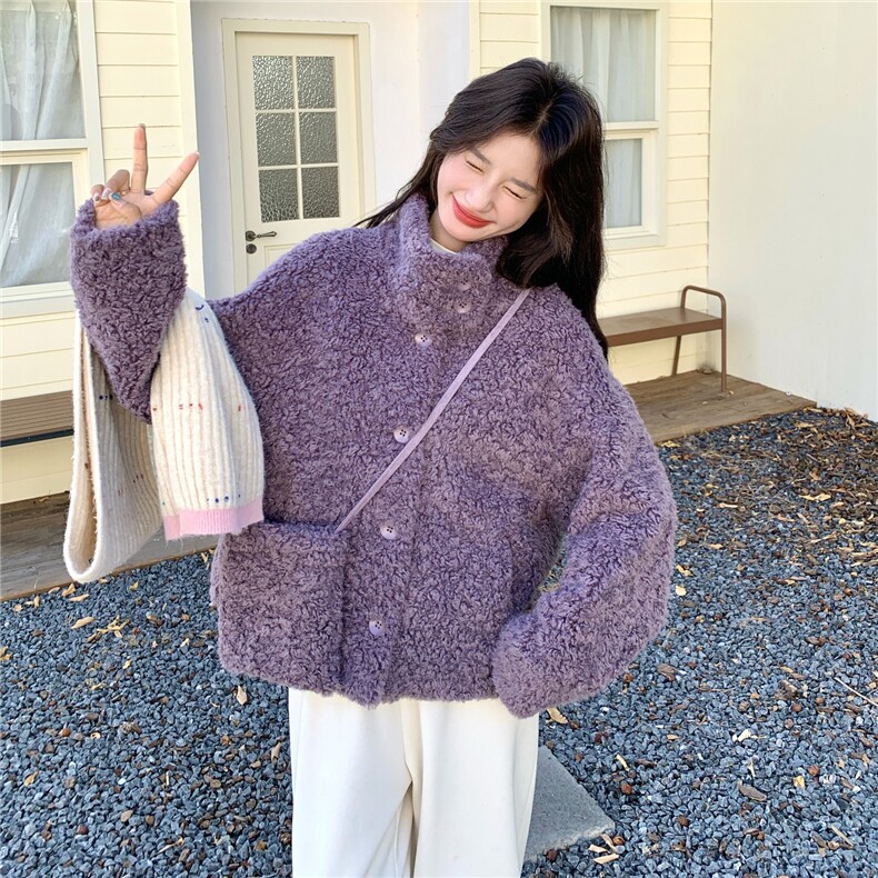 已出货带包包羊羔毛8891P205K308,女装短外套,2C201