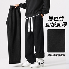 潮牌束脚运动卫裤秋冬季加绒加厚百搭休闲长裤JR1078-特批-45，男装休闲裤，星座718-1