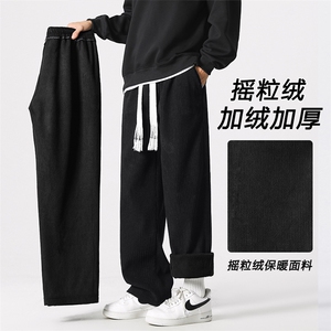 潮牌束脚运动卫裤秋冬季加绒加厚百搭休闲长裤JR1078-特批-45图片