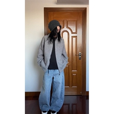 【有货】M349CC-特P65翻领毛衣开衫男慵懒拉链开衫针织外套，男装针织衫/毛衣，星座1007（原301D）