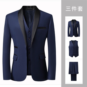T3Z8622P218新款suit毛呢西服男伴郎服男士高级感男式西装套装男图片