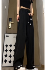 夏季大码抽绳松紧腰带褶冰丝防蚊直筒休闲长裤K8498-P25【特价】，男装休闲裤，电商A007