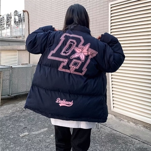 2025新款潮美式高街棉服外套女潮牌复古百搭棉衣棉袄面包服冬季图片