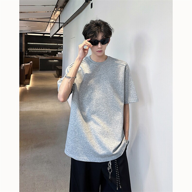 夏季美式高街ins解构冰感曼巴棉短袖T桖货号TX25177P35,男装T恤,电商A063