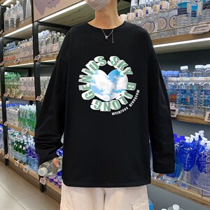 ！秋季打底衫男卫衣男潮流圆领纯棉长袖T恤男CX296-P25图片