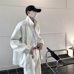 港风立领鳄鱼纹双侧金属拉链大口袋设计夹克男JK77760P85控118图片