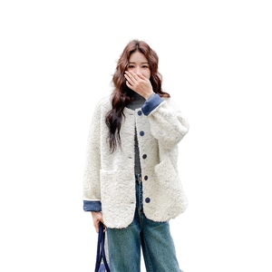 【新品】小香风圆领短款小个子毛呢外套女5130-P180-K268图片