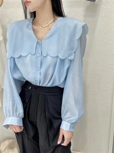 花边衬衫图片