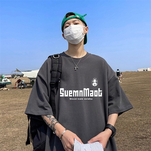 抖音得物二开 现货 220克夏装重磅美式高街宽松短袖t恤 MT183图片