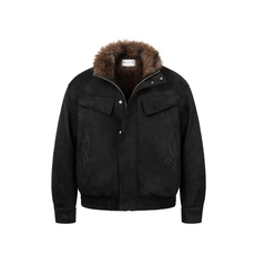 麂皮刺绣毛毛内里棉衣棉服外套D328-MY973-P128，男装棉衣，电商D328