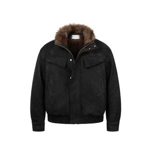 麂皮刺绣毛毛内里 棉衣棉服外套 D328-MY973-P128图片
