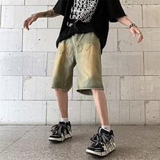 百搭五分裤气质潮流新款文艺牛仔裤慵懒简D5977P35，男装牛仔裤，星座1116-2