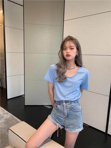 【现货】夏季新品多色冰丝T，女装，F/TU