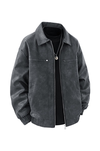2026春季新款直播品质休闲皮夹克飞行服皮衣男外套PY2472-P50图片