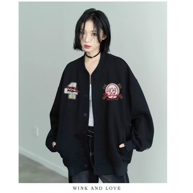 W10469-P73网图现货高质量刺绣400g华棉棒球服卫衣外套夹克,男装夹克,星座1608