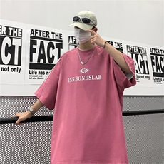 电商DSA028-DT23X01棉P38港风短袖T恤潮流宽松休闲上衣，男装T恤，电商A028