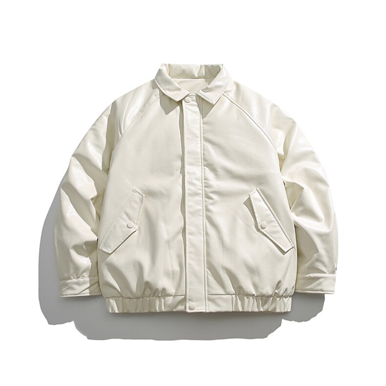 2026冬季新款男装日系潮牌纯色休闲皮衣棉服加厚外套MY382-F145,男装皮衣,电商A101（原外27）