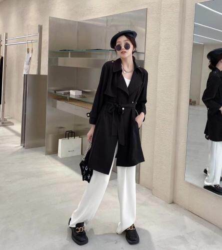 秋季风衣外套，女装风衣，吉之红