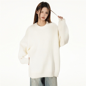 特批女模新款高品质安哥拉圆领宽松毛衣针织衫A268-M800特批35图片