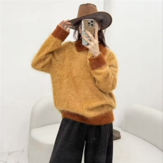 2026新款拉毛毛衣女，女装针织衫/毛衣，臻纶羊绒