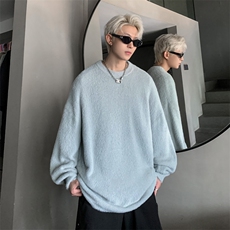 彷貂毛圆领针织衫毛衣男CP15-特P45，男装针织衫/毛衣，电商B371