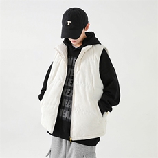 冬季灯芯绒棉马甲男复古加厚立领棉服情侣外套配挎包8516-P70，男装棉衣，电商B306