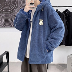 冬季青少年羊羔绒加厚棉衣印花两面穿外套男女8830-P115控价138，男装棉衣，电商A441-1