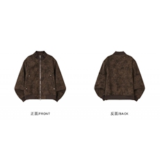 美式立领扎染外套男春秋短款棒球服高级感飞行夹克JK068-P75，男装夹克，星座308B-2