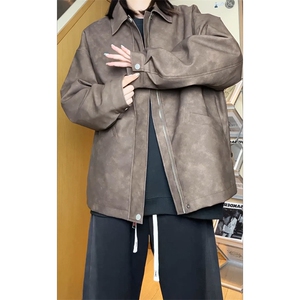 潮流宽松美式复古机车皮衣 PU皮夹克外套P7810-P65【特价】图片