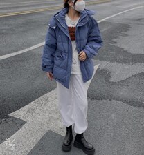 韩版收腰羽绒服，女装羽绒服，玩美