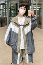 夏季连帽夹克衫防晒服套装运动风时尚防晒衣男XZ514-2-1612-P98，男装防晒衣，星座514-2(原B239)