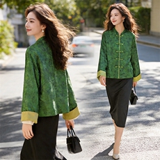 芷墨春季新款复古盘扣设计感新中式气质外套显高显瘦日常通勤女，女装短外套，芷墨服饰