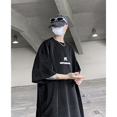 T2380P40控58冰丝夏季特殊渐变硅胶印花短袖T恤，男装T恤，电商B205