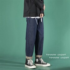 主推！纯色牛仔裤宽松休闲直筒老爹裤X715NZ006批45控68，男装牛仔裤，星座715