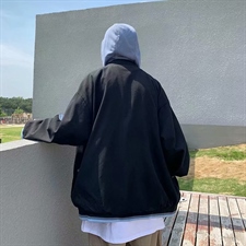 连帽外套男宽松休闲假两件衣服潮牌痞帅炸街春秋季夹克WT8030-p65图片