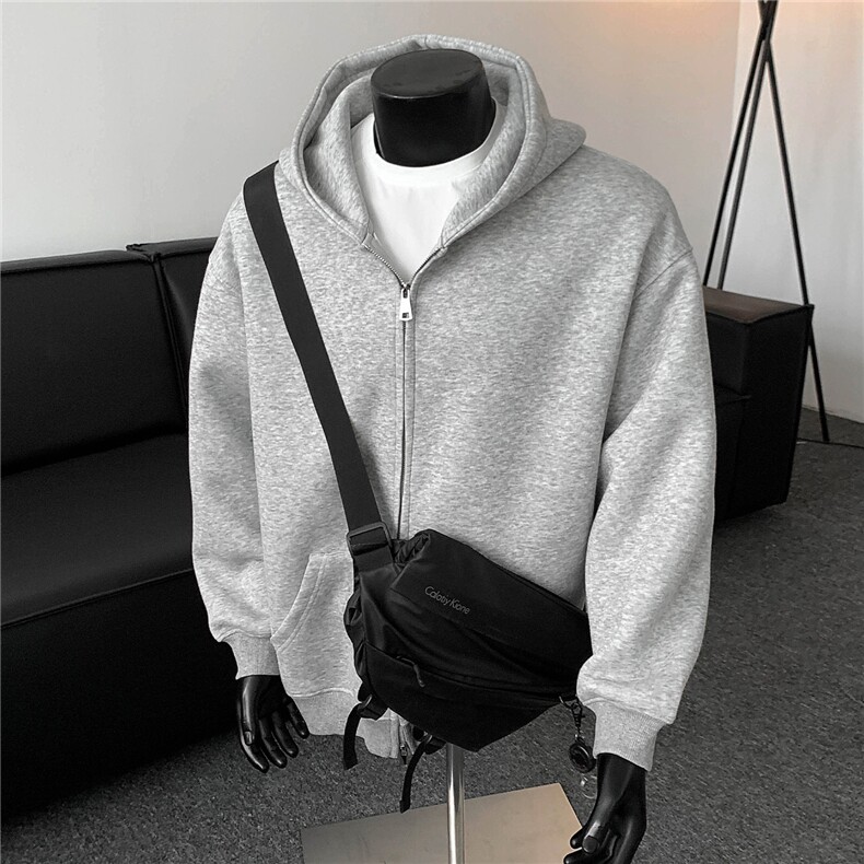抖音品质卫衣男潮牌美式廓形开衫连帽外套A146-KS8301特p48量大优,男装卫衣,HDA146
