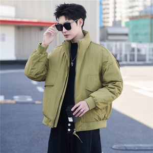M-3XL B353 9501 P245 90白鸭绒绿色立领冬羽绒服 80-109g图片
