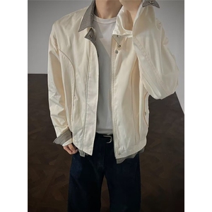 美式立领开衫卫衣男秋季宽松情侣外套夹克上衣JKX220-P74图片