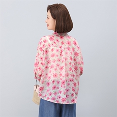 叶笙衣2553印花宽松开衬，女装衬衫，叶笙衣