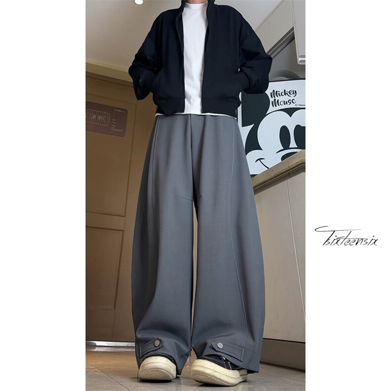 弯刀西裤男秋季高街解构cleanfit长裤A166-KA5J08-特P45控79图片