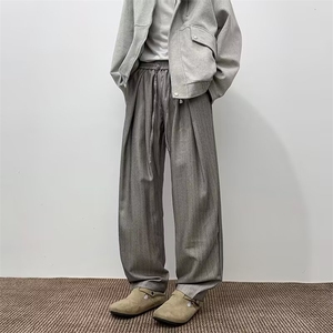 YC0858-P48复古渐变休闲裤男秋季2025新款宽松直筒潮牌酷帅长裤子图片