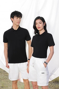 纯色polo衫夏季新款时尚百搭男女同款图片
